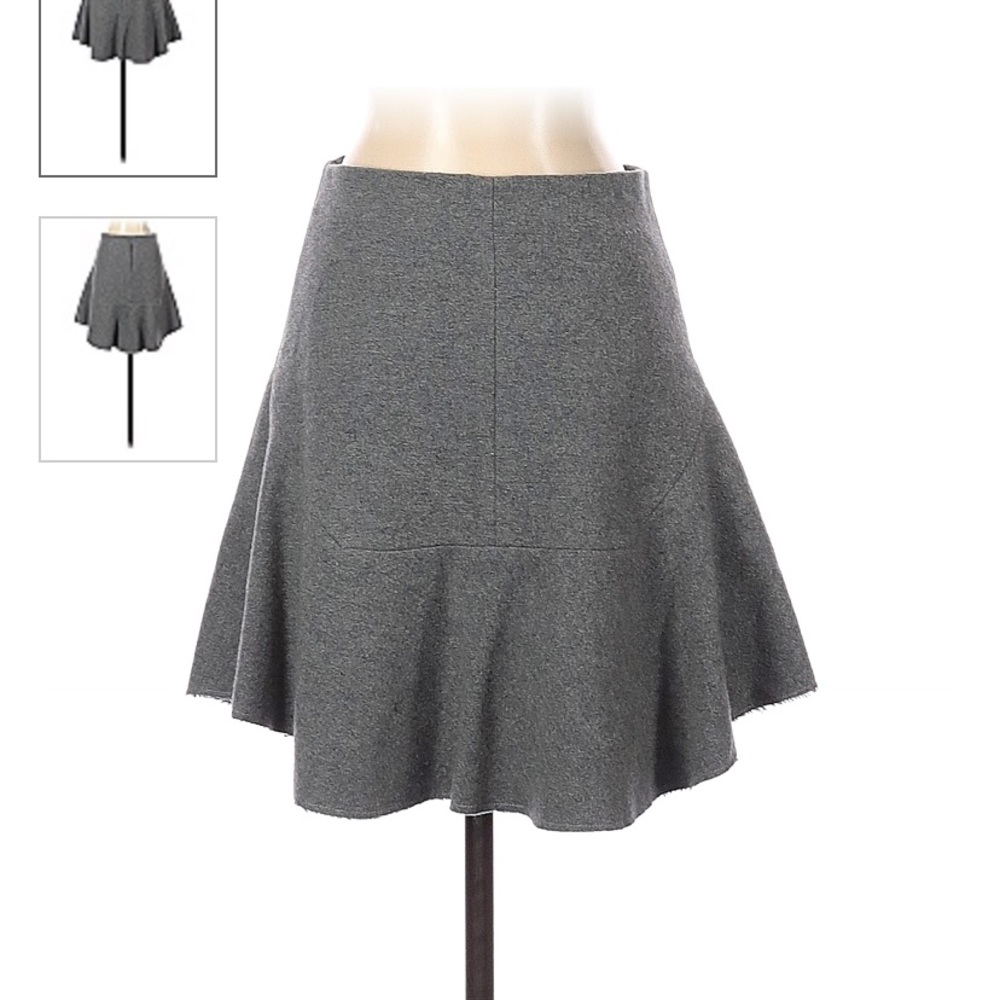 Madewell Grey Wool Skirt